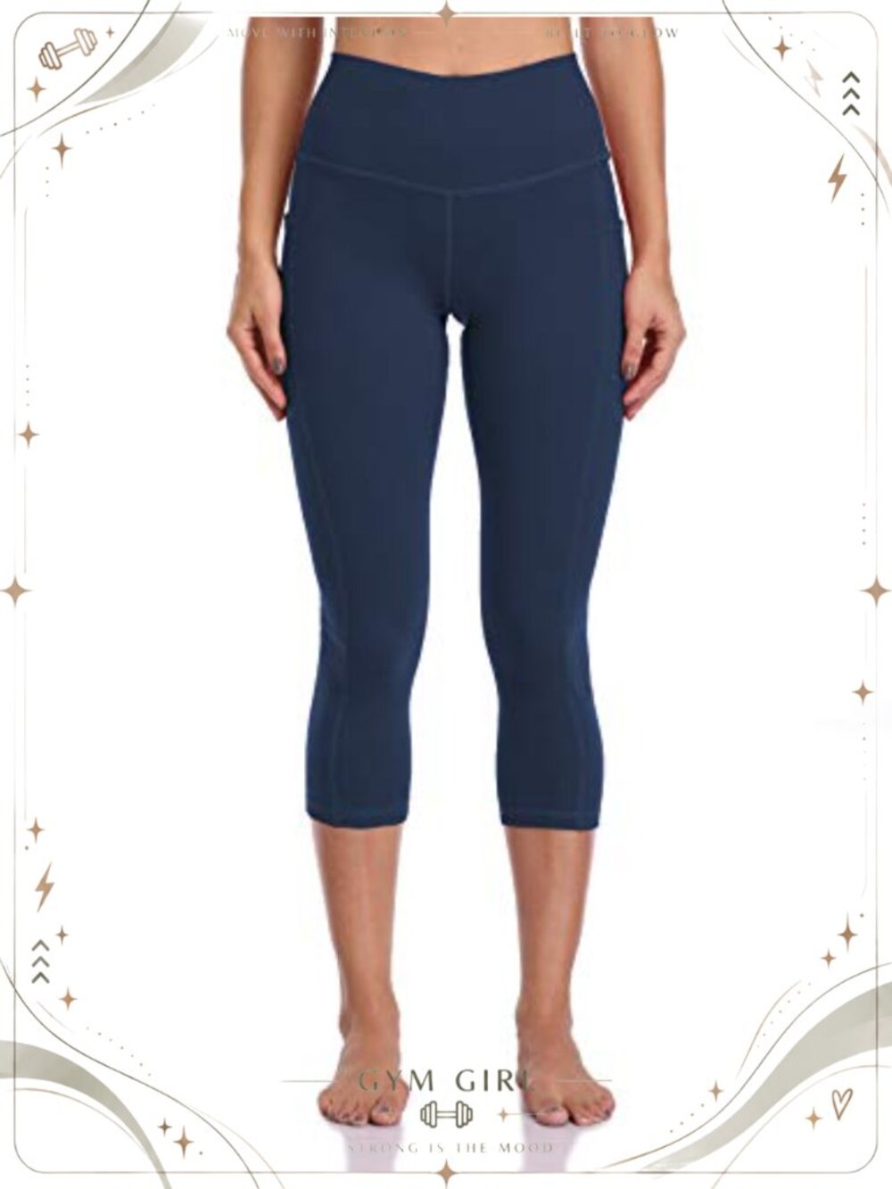 High Waisted Yoga Capris with Pockets 21" Inseam Buttery Soft